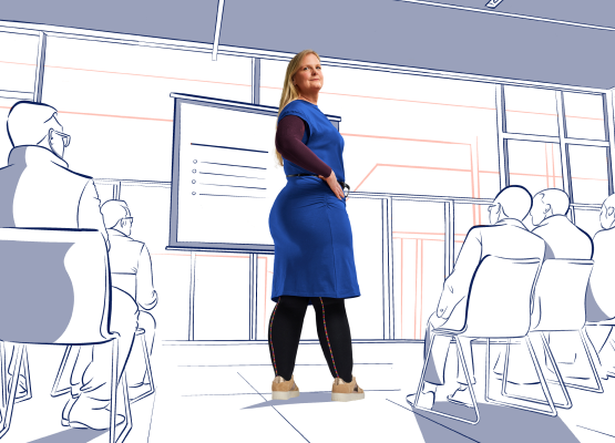 Hayley ist eine unserer JOBST-Markenbotschafterinnen. Sie hat ein Lipödem. Hier trägt sie JOBST Confidence mit den neuen farbigen Schließnähten in Multicolor.